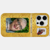 De beste huisdier moeder ooit fotonaam Gold Floral Case-Mate iPhone Case (Achterkant (horizontaal))