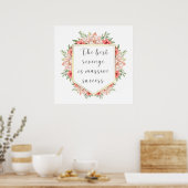 De beste inkomsten zijn massaal succes - Floral Li Poster (Keuken)