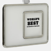 DE BESTE INVESTERINGSBANKER TER WERELD VERZILVERD OMLIJST ORNAMENT (Rechts)