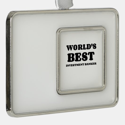 DE BESTE INVESTERINGSBANKER TER WERELD VERZILVERD OMLIJST ORNAMENT (Rechts)