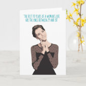 De "beste jaren" een grappige vrouwelijke kaart (Gele Bloem)