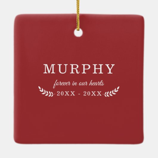 De Beste Jongen (Meisje) | Foto Huisdier Herdenkin Keramisch Ornament (Achterkant)