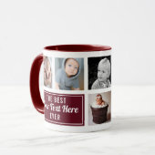 De beste Jouw tekst hier ooit Burgundy - Aangepast Mok (Voorkant links)