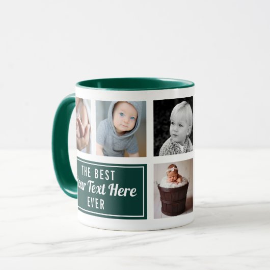 De beste Jouw tekst hier ooit - Groene Aangepaste  Mok (Voorkant links)