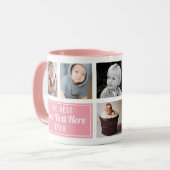 De beste Jouw tekst hier ooit roze aangepaste foto Mok (Voorkant links)