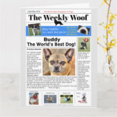 De beste Kaart ter wereld voor hondenverjaardag (Gele Bloem)