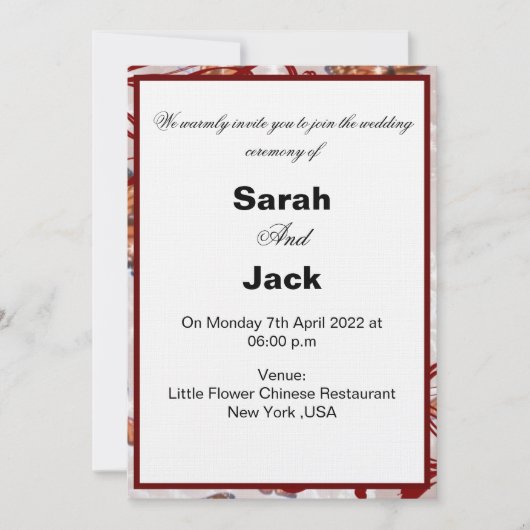 De beste kaart uitnodiging schattig en lief  (Voorkant)