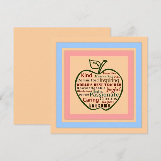 De beste Kaart van de moderne groene Apple-wereld (Voorkant / Achterkant)