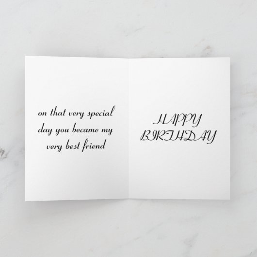 DE BESTE KAART VAN DE VERJAARDAG VAN DE VRIEND (Binnen)