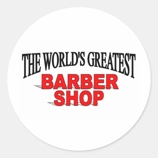 De beste kapperszaak ter wereld ronde sticker (Voorkant)
