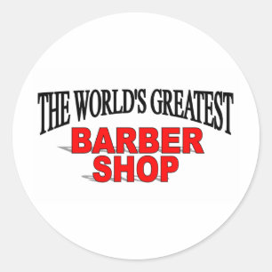 De beste kapperszaak ter wereld ronde sticker