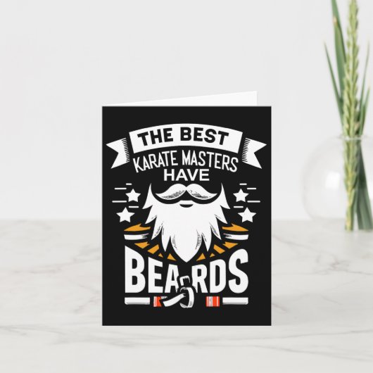 De beste Karate-meesters hebben Baarden Funny Dojo Kaart (Voorkant)
