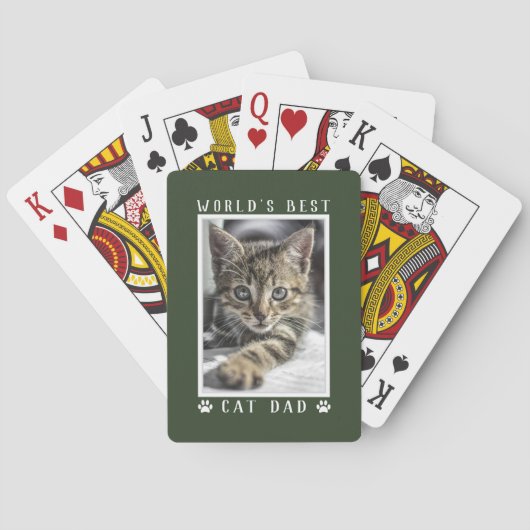 De beste kat die papa ter wereld schildert, drukt  pokerkaarten (Achterkant)