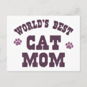 De beste kat-mam ter wereld briefkaart (Voorkant)