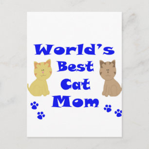 De beste kat-mam ter wereld briefkaart
