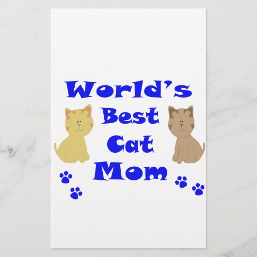 De beste kat-mam ter wereld briefpapier (Voorkant)