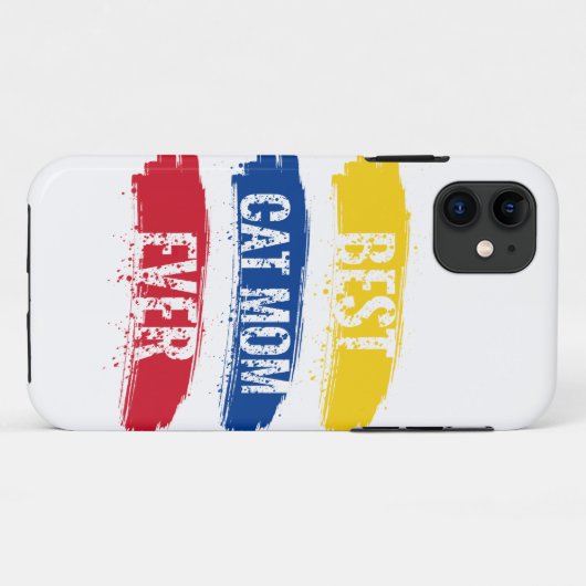 De beste kat-mam ter wereld Case-Mate iPhone case (Achterkant (horizontaal))