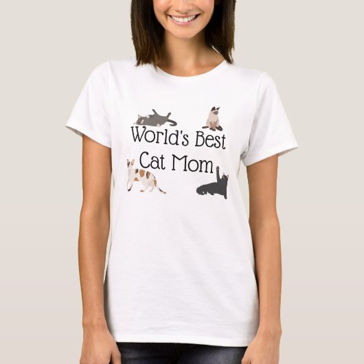 De beste kat-mam ter wereld t-shirt (Voorkant)