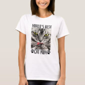 De beste kat-mam ter wereld t-shirt (Voorkant)