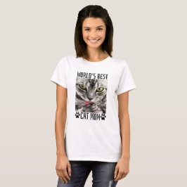 De beste kat-mam ter wereld t-shirt