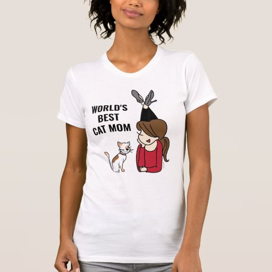 De beste kat-mam ter wereld t-shirt (Voorkant)