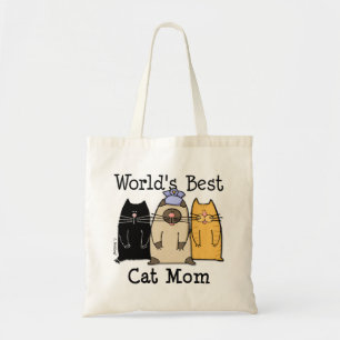 De beste kat-mam ter wereld tote bag
