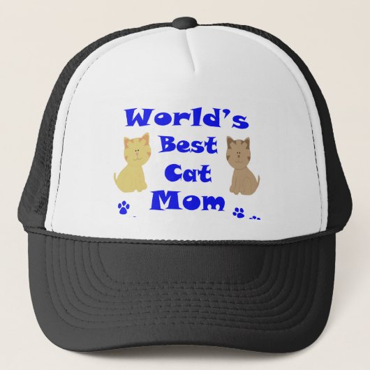 De beste kat-mam ter wereld trucker pet (Voorkant)