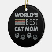De beste kat-moeder ter wereld keramisch ornament (Links)