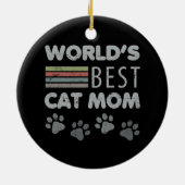 De beste kat-moeder ter wereld keramisch ornament (Achterkant)