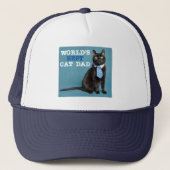 De beste kat-pap ter wereld trucker pet (Voorkant)
