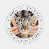 De beste kat-pap van de wereld is een simpele foto metalen ornament (Voorkant)