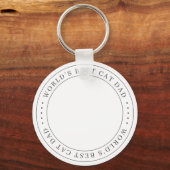 De beste kat-pap van de wereld is een simpele foto sleutelhanger (Achterkant)