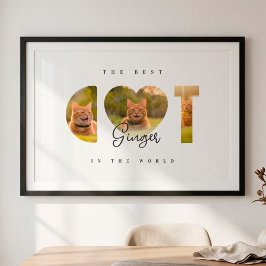 De Beste KAT Ter Wereld Aangepaste 3 Foto Collage Perfect Poster