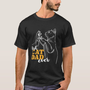 De beste kat vader op de dag van de vader die naar t-shirt