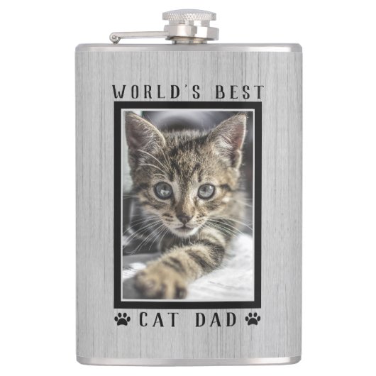 De beste kat van de wereld schildert foto's Robuus Heupfles (Voorkant)