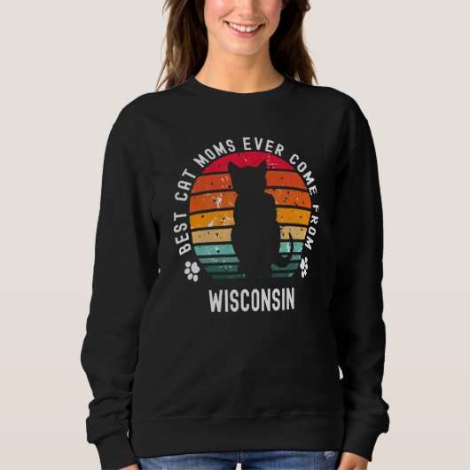 De beste kattemomen ooit komen uit Wisconsin Cat M Trui (Voorkant)