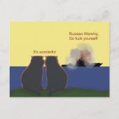 De beste katten kijken naar een Russisch oorlogssc Briefkaart (Voorkant)