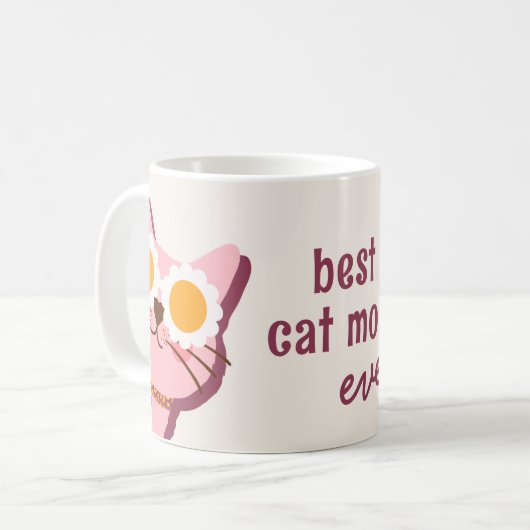 De beste kattenmoeder ooit Mok (Voorkant links)