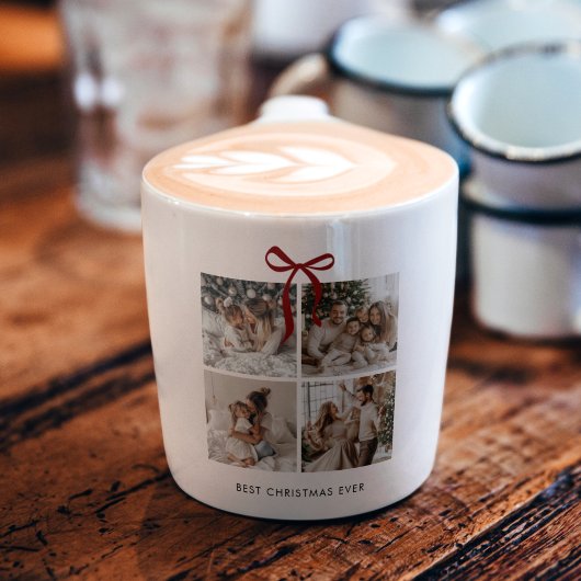 De beste kerst ooit | Familiefotocollage rood Espresso Kop