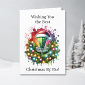 De beste kerst van Par | Grappig Disc Golf thema Feestdagen Kaart