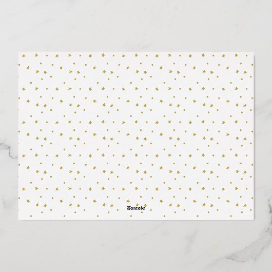 De beste kerstgoudfoto van Merry Gold Folie Feestdagenkaart (Achterkant)