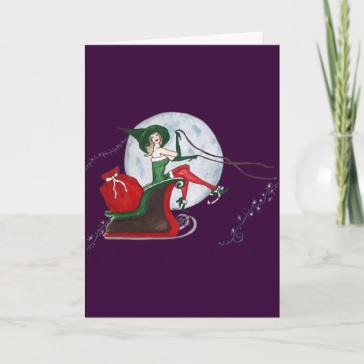 De beste Kerstkaart van Heksen Feestdagen Kaart (Voorkant)