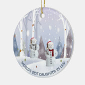 De beste kerstkeramische dochter ter wereld keramisch ornament (Links)
