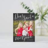 De beste Kerstman bepaalt de Goede Foto van Feestdagenkaart (Staand voorkant)