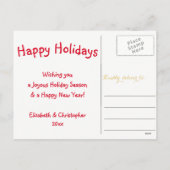 De beste Kerstman bepaalt de Goede Grappige Feestdagenkaart (Achterkant)