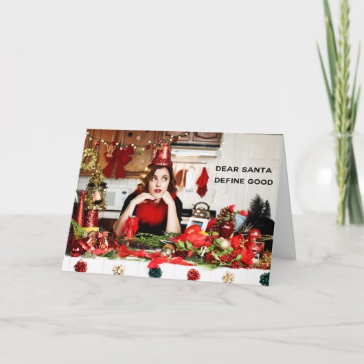 De "beste Kerstman, bepaalt Goed " Feestdagen Kaart (Voorkant)