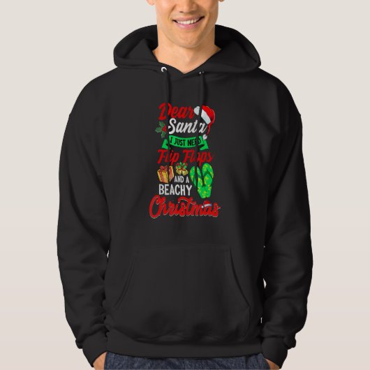 De beste kerstman heeft gewoon Teenslippers nodig Hoodie (Voorkant)
