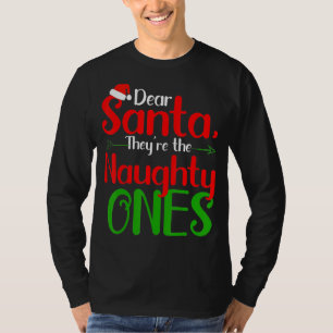 De beste kerstman is de Naughty's Merry Christm. T-shirt