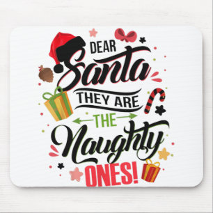 De beste kerstman is het T-shirt van de Naughty's Muismat