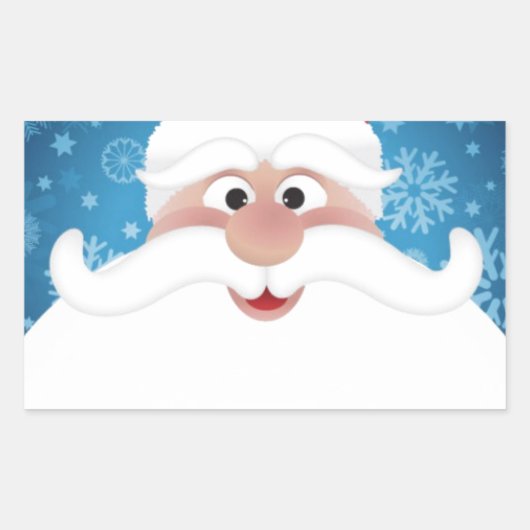 De beste kerstman rechthoekige sticker (Voorkant)